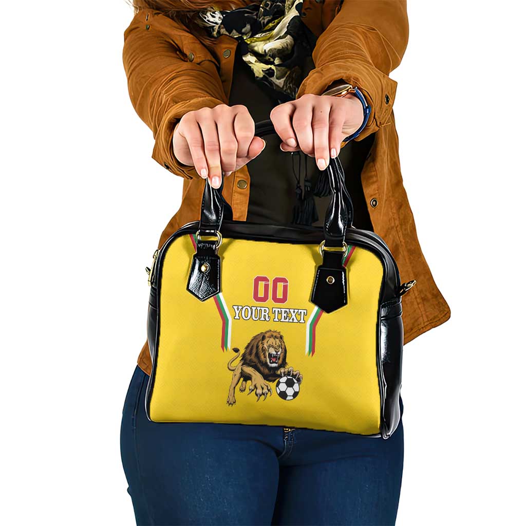 Custom Bulgaria Football Shoulder Handbag The Lions Come Champions Yellow Version - Wonder Print Shop