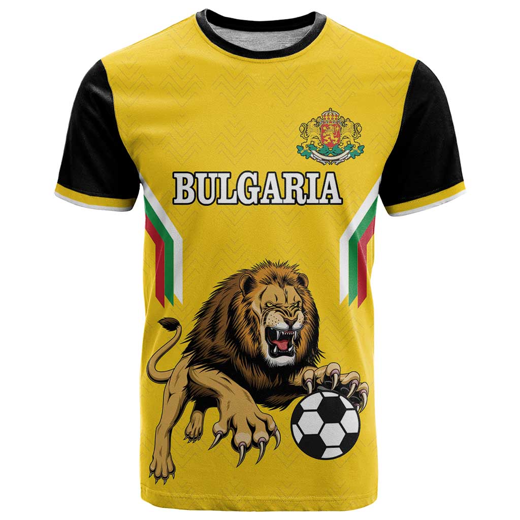 Custom Bulgaria Football T Shirt The Lions Come Champions Yellow Version - Wonder Print Shop