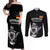 Custom Germany Rugby Couples Matching Off Shoulder Maxi Dress and Long Sleeve Button Shirt Black Eagles Special Style