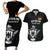 Custom Germany Rugby Couples Matching Short Sleeve Bodycon Dress and Hawaiian Shirt Black Eagles Special Style