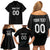 Custom Germany Rugby Family Matching Off Shoulder Short Dress and Hawaiian Shirt Black Eagles Special Style