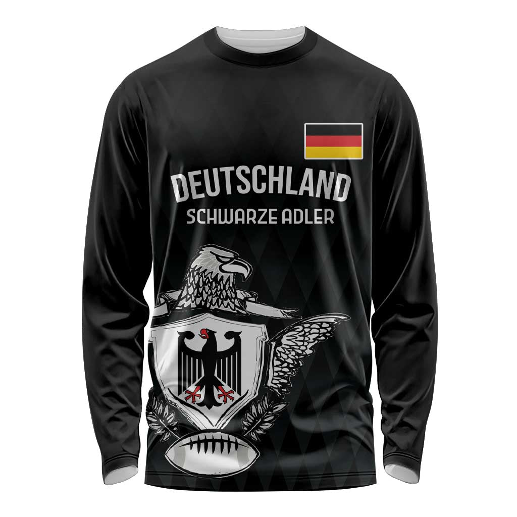 Custom Germany Rugby Long Sleeve Shirt Black Eagles Special Style