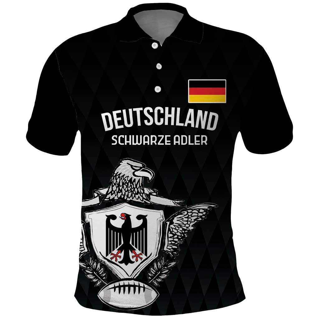 Custom Germany Rugby Polo Shirt Black Eagles Special Style