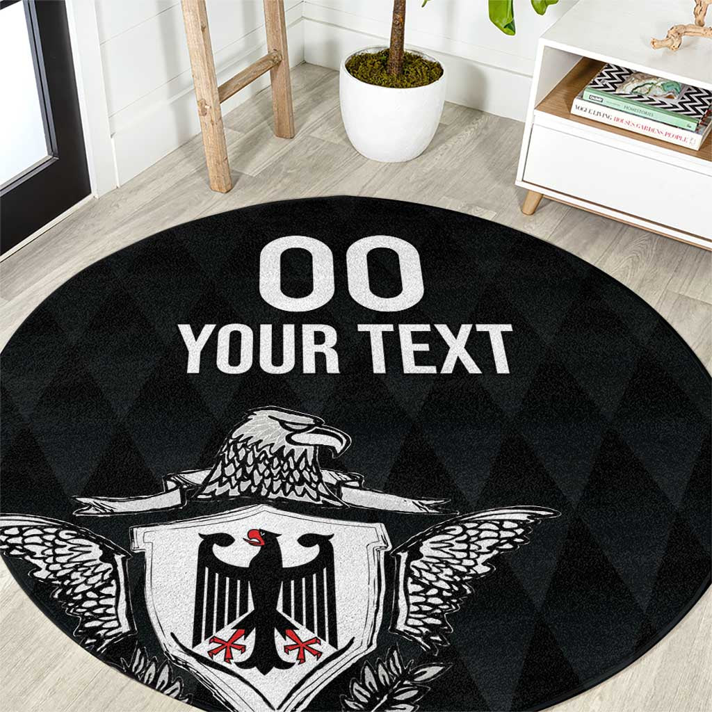 Custom Germany Rugby Round Carpet Black Eagles Special Style - Wonder Print Shop