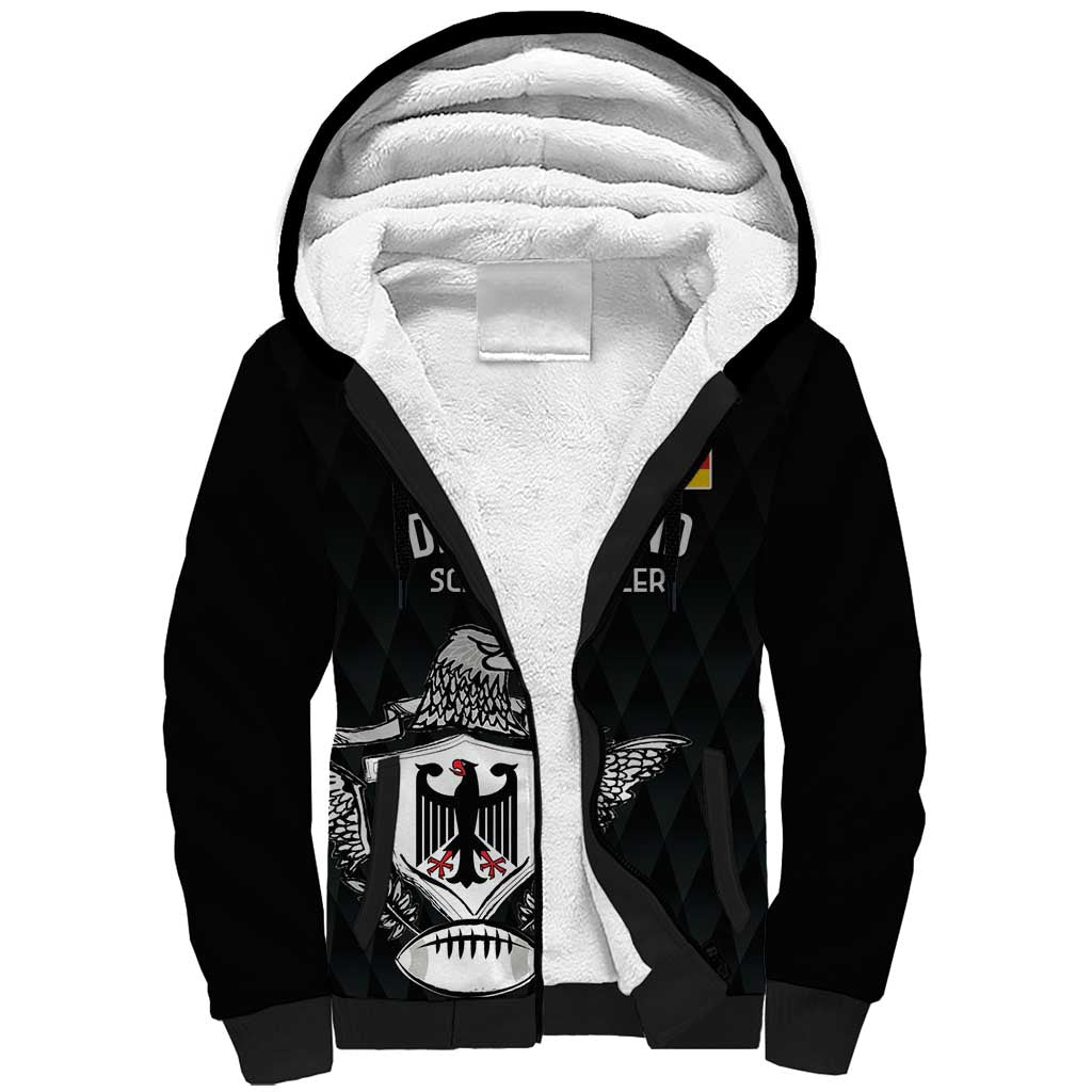 Custom Germany Rugby Sherpa Hoodie Black Eagles Special Style