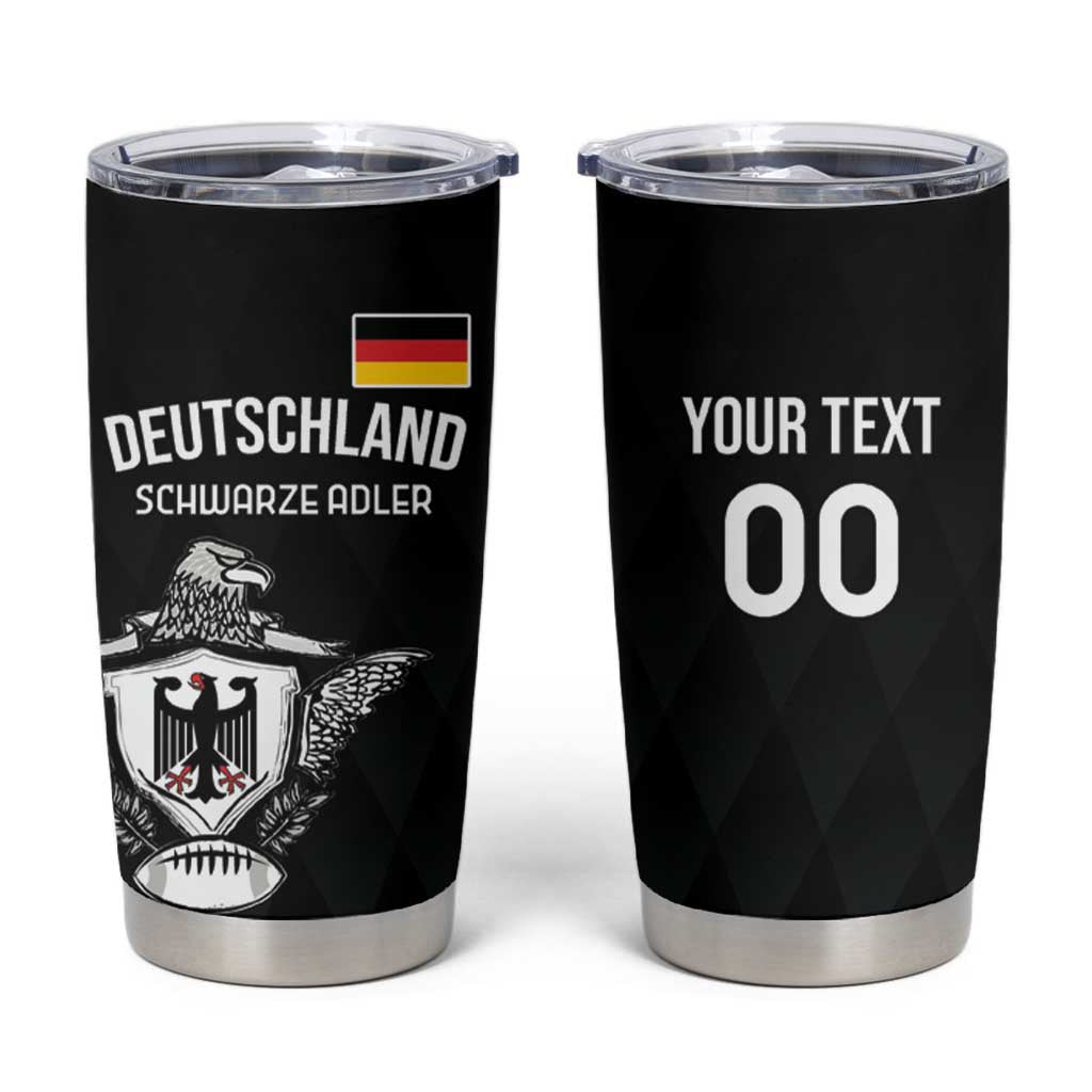 Custom Germany Rugby Tumbler Cup Black Eagles Special Style