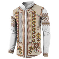 Hutsul Keptar Ukraine Button Sweatshirt Carpathian Folk Embroidery Heritage Style - Wonder Print Shop