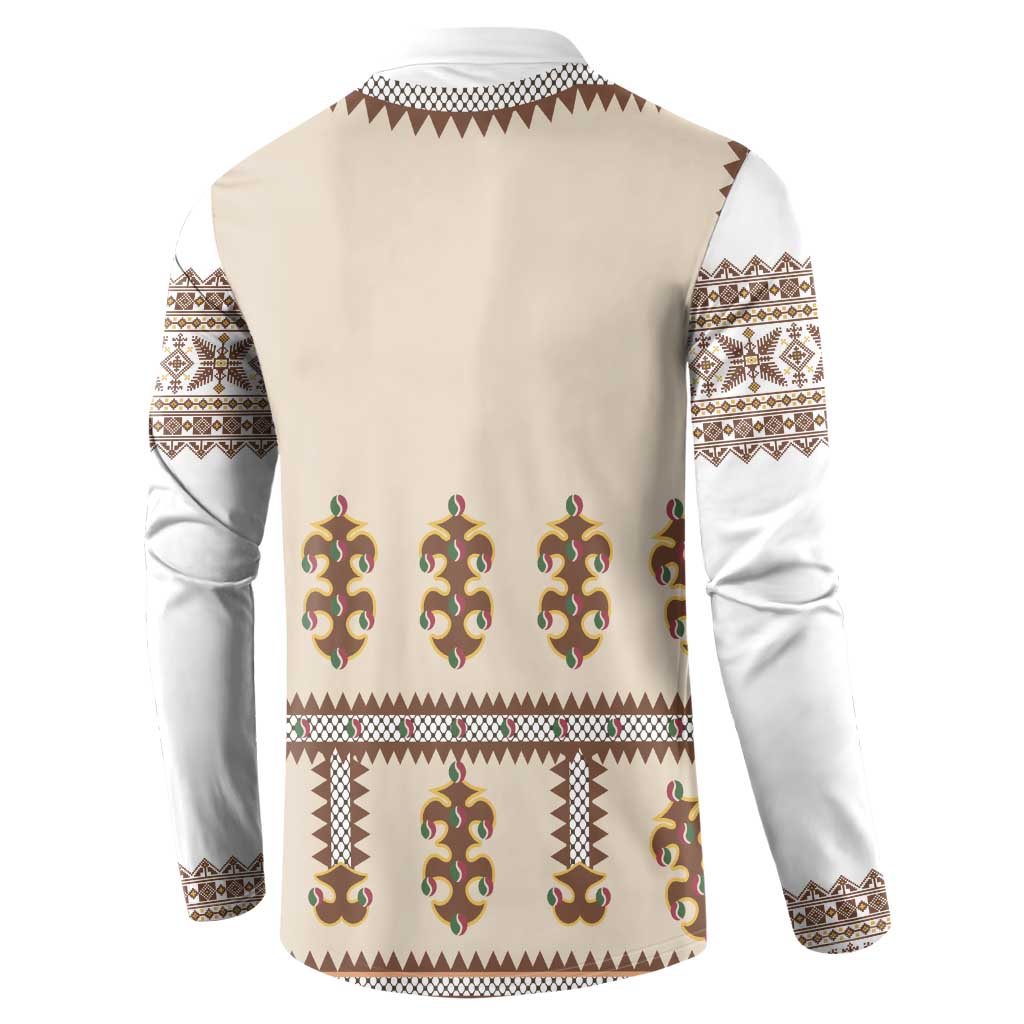 Hutsul Keptar Ukraine Button Sweatshirt Carpathian Folk Embroidery Heritage Style - Wonder Print Shop