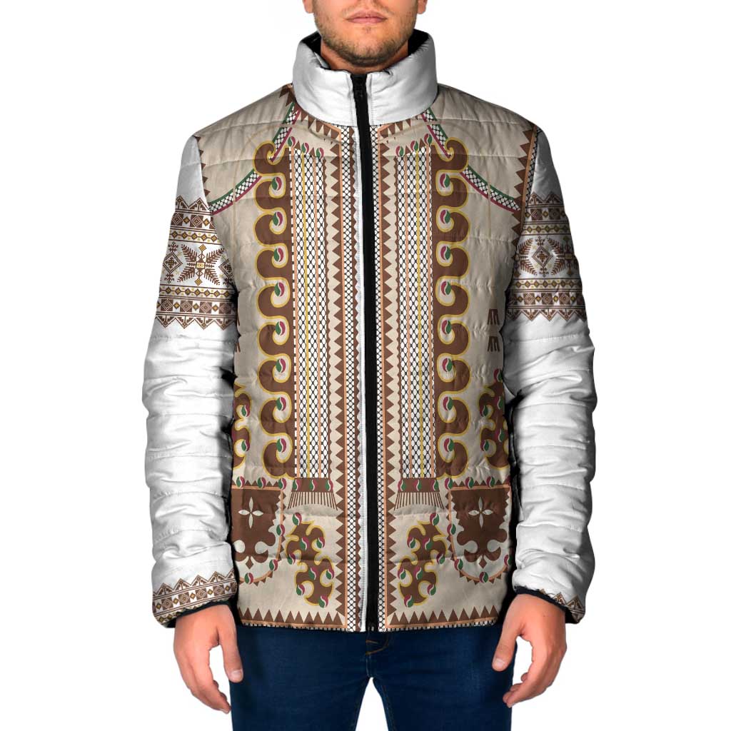 Hutsul Keptar Ukraine Padded Jacket Carpathian Folk Embroidery Heritage Style - Wonder Print Shop