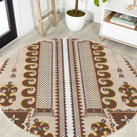 Hutsul Keptar Ukraine Round Carpet Carpathian Folk Embroidery Heritage Style - Wonder Print Shop