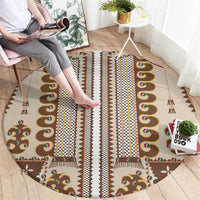 Hutsul Keptar Ukraine Round Carpet Carpathian Folk Embroidery Heritage Style - Wonder Print Shop
