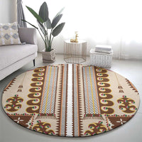 Hutsul Keptar Ukraine Round Carpet Carpathian Folk Embroidery Heritage Style - Wonder Print Shop