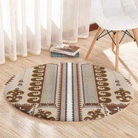Hutsul Keptar Ukraine Round Carpet Carpathian Folk Embroidery Heritage Style - Wonder Print Shop