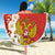 Personalized Russia Beach Blanket Coat Of Arms With Chamomile Flower