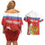 Personalized Russia Couples Matching Off Shoulder Short Dress and Hawaiian Shirt Coat Of Arms With Chamomile Flower