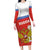 Personalized Russia Family Matching Long Sleeve Bodycon Dress and Hawaiian Shirt Coat Of Arms With Chamomile Flower