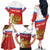 Personalized Russia Family Matching Off The Shoulder Long Sleeve Dress and Hawaiian Shirt Coat Of Arms With Chamomile Flower