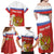 Personalized Russia Family Matching Off Shoulder Maxi Dress and Hawaiian Shirt Coat Of Arms With Chamomile Flower