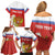 Personalized Russia Family Matching Off Shoulder Short Dress and Hawaiian Shirt Coat Of Arms With Chamomile Flower