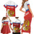 Personalized Russia Family Matching Short Sleeve Bodycon Dress and Hawaiian Shirt Coat Of Arms With Chamomile Flower