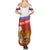 Personalized Russia Family Matching Summer Maxi Dress and Hawaiian Shirt Coat Of Arms With Chamomile Flower