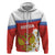 Personalized Russia Hoodie Coat Of Arms With Chamomile Flower