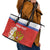 Personalized Russia Leather Tote Bag Coat Of Arms With Chamomile Flower