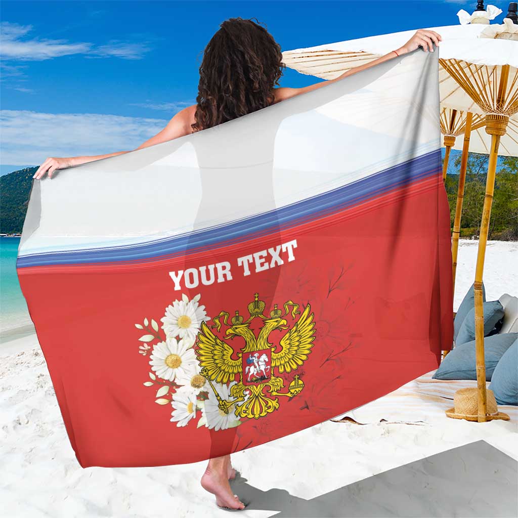 Personalized Russia Sarong Coat Of Arms With Chamomile Flower