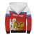 Personalized Russia Sherpa Hoodie Coat Of Arms With Chamomile Flower