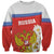 Personalized Russia Sweatshirt Coat Of Arms With Chamomile Flower