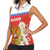 Personalized Russia Women Sleeveless Polo Shirt Coat Of Arms With Chamomile Flower