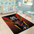 Custom Belgium Football Area Rug Les Diables rouges Devil Mascot