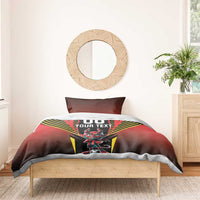 Custom Belgium Football Bedding Set Les Diables rouges Devil Mascot
