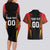 Custom Belgium Football Couples Matching Long Sleeve Bodycon Dress and Hawaiian Shirt Les Diables rouges Devil Mascot