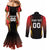 Custom Belgium Football Couples Matching Mermaid Dress and Long Sleeve Button Shirt Les Diables rouges Devil Mascot