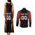 Custom Belgium Football Couples Matching Tank Maxi Dress and Long Sleeve Button Shirt Les Diables rouges Devil Mascot