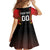 Custom Belgium Football Family Matching Off Shoulder Short Dress and Hawaiian Shirt Les Diables rouges Devil Mascot