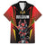 Custom Belgium Football Family Matching Puletasi and Hawaiian Shirt Les Diables rouges Devil Mascot