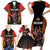 Custom Belgium Football Family Matching Short Sleeve Bodycon Dress and Hawaiian Shirt Les Diables rouges Devil Mascot