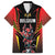 Custom Belgium Football Family Matching Short Sleeve Bodycon Dress and Hawaiian Shirt Les Diables rouges Devil Mascot