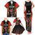 Custom Belgium Football Family Matching Tank Maxi Dress and Hawaiian Shirt Les Diables rouges Devil Mascot