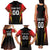 Custom Belgium Football Family Matching Tank Maxi Dress and Hawaiian Shirt Les Diables rouges Devil Mascot