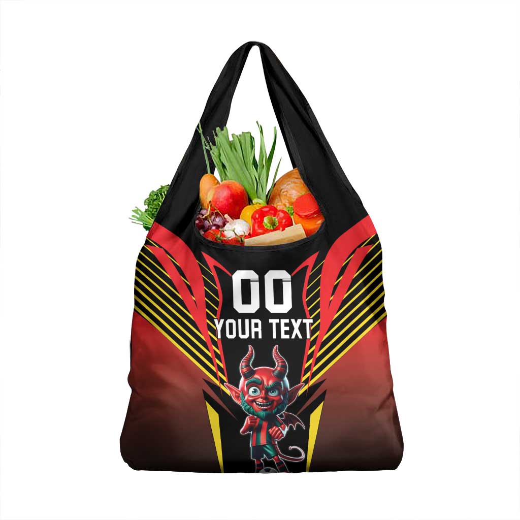 Custom Belgium Football Grocery Bag Les Diables rouges Devil Mascot