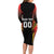 Custom Belgium Football Long Sleeve Bodycon Dress Les Diables rouges Devil Mascot