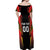 Custom Belgium Football Off Shoulder Maxi Dress Les Diables rouges Devil Mascot