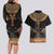 Ankh Egypt Couples Matching Long Sleeve Bodycon Dress and Hawaiian Shirt Ankh Egyptian Hieroglyphs Alphabet