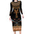 Ankh Egypt Family Matching Long Sleeve Bodycon Dress and Hawaiian Shirt Ankh Egyptian Hieroglyphs Alphabet