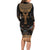 Ankh Egypt Family Matching Long Sleeve Bodycon Dress and Hawaiian Shirt Ankh Egyptian Hieroglyphs Alphabet