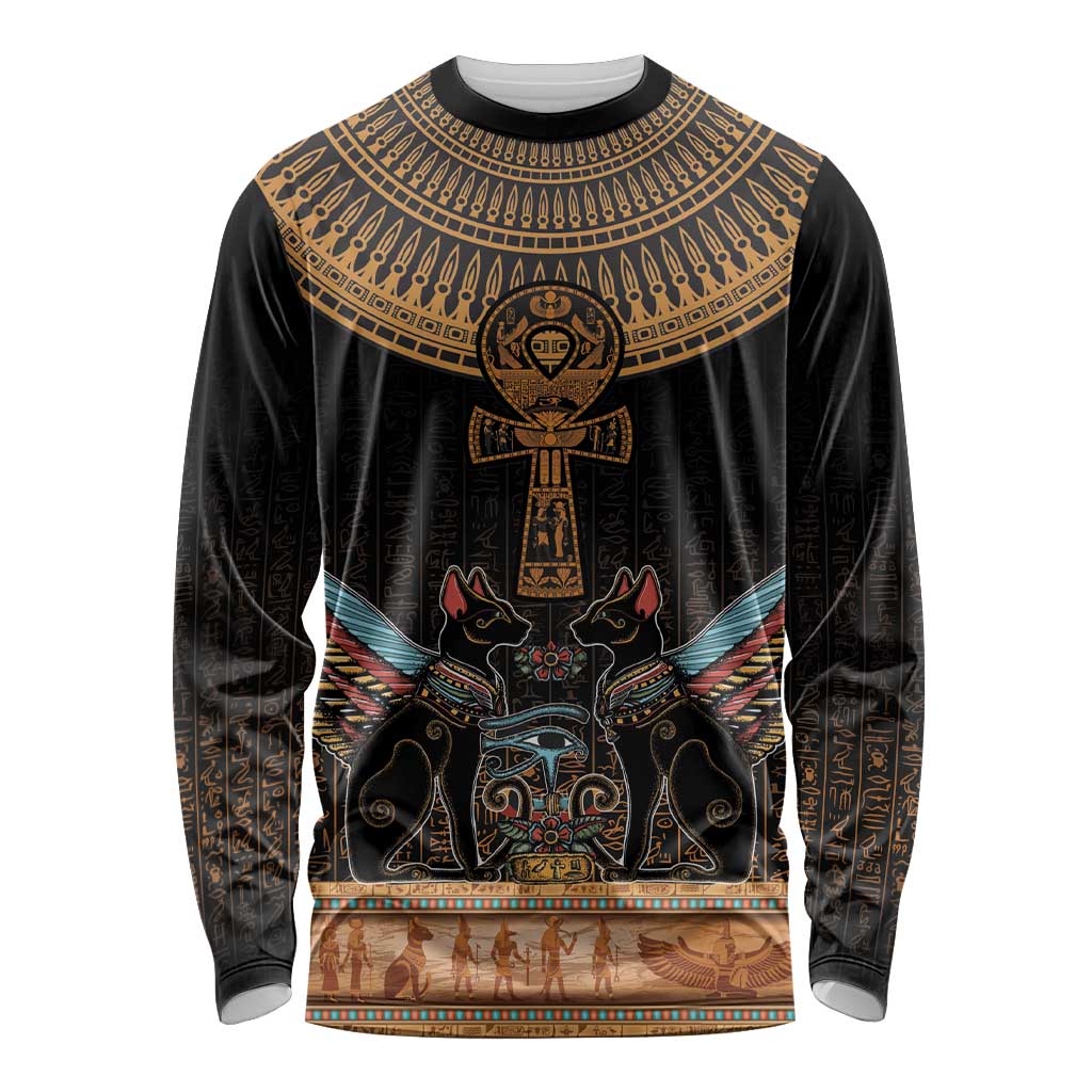 Ankh Egypt Long Sleeve Shirt Ankh Egyptian Hieroglyphs Alphabet