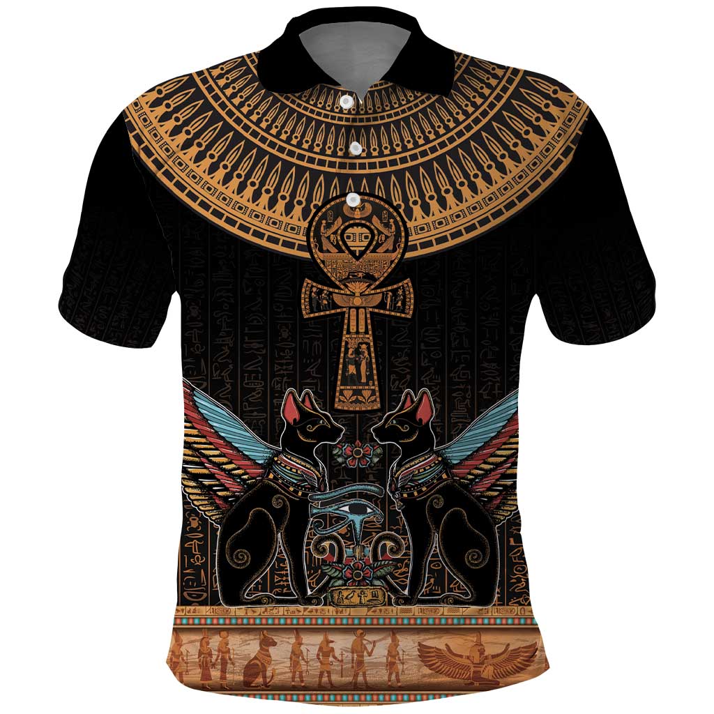 Ankh Egypt Polo Shirt Ankh Egyptian Hieroglyphs Alphabet